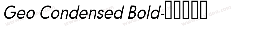 Geo Condensed Bold字体转换